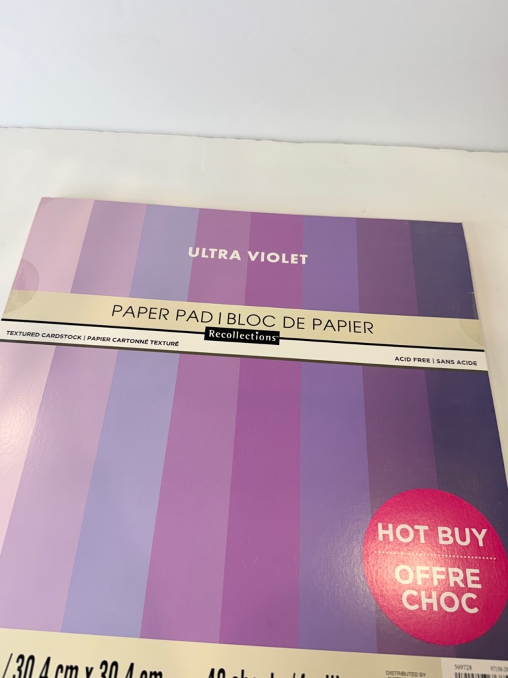 🆕 Recollections Ultra Violet Paper Pad 12x12 Scrapbook Cardstock 48 Sheets